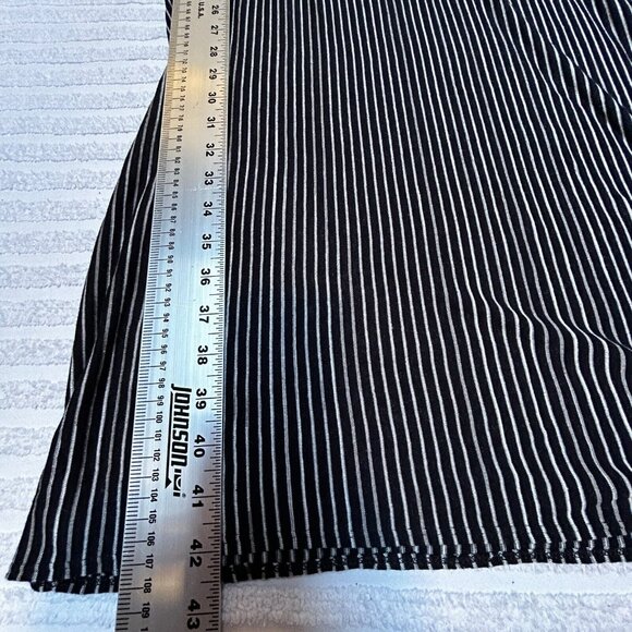 New Derek Lam For Design Nation Sz Large Striped Black Combo Drape Neck Dress - Picture 10 of 10